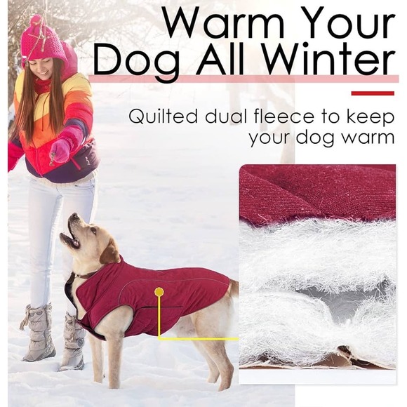 ThinkPet Reversible Dog * Cold Weather Coat - Cozy Winter Jacket, Size M - Picture 2 of 6